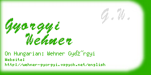 gyorgyi wehner business card